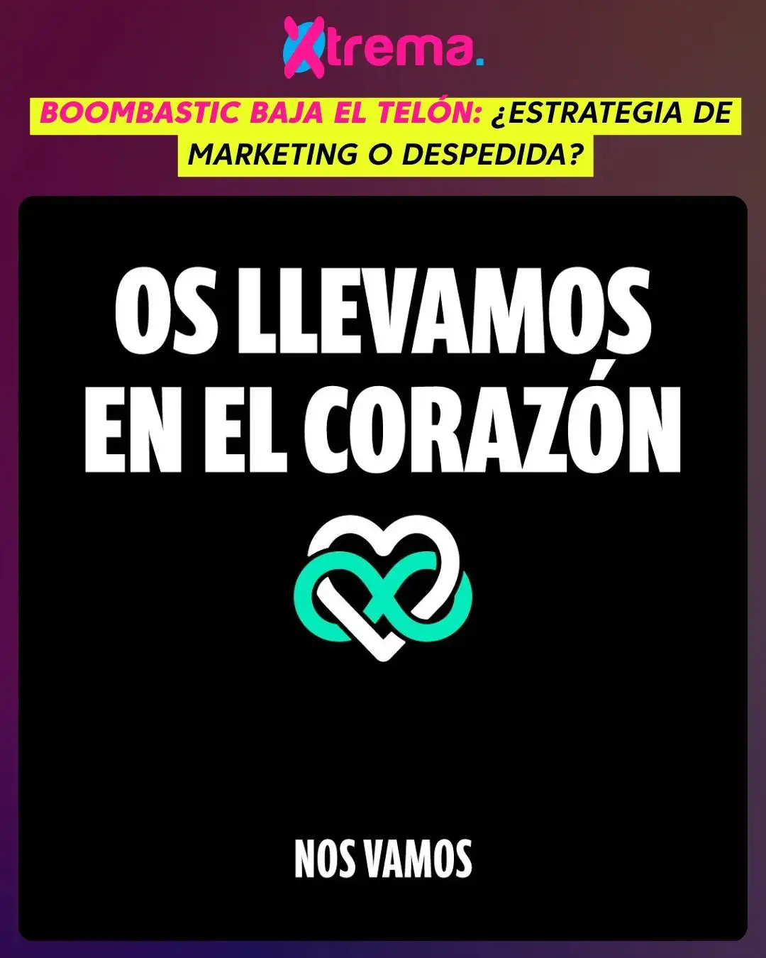 Fotografía que acompaña al mensaje de despedida del festival Boombastic en redes sociales.