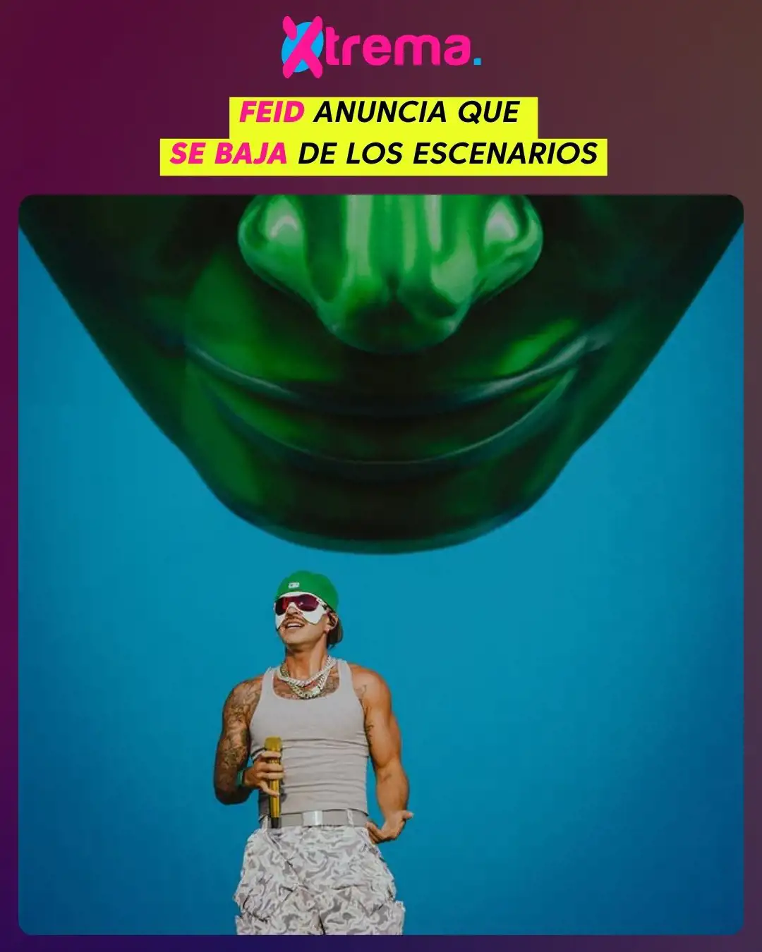 Feid en uno de sus conciertos.