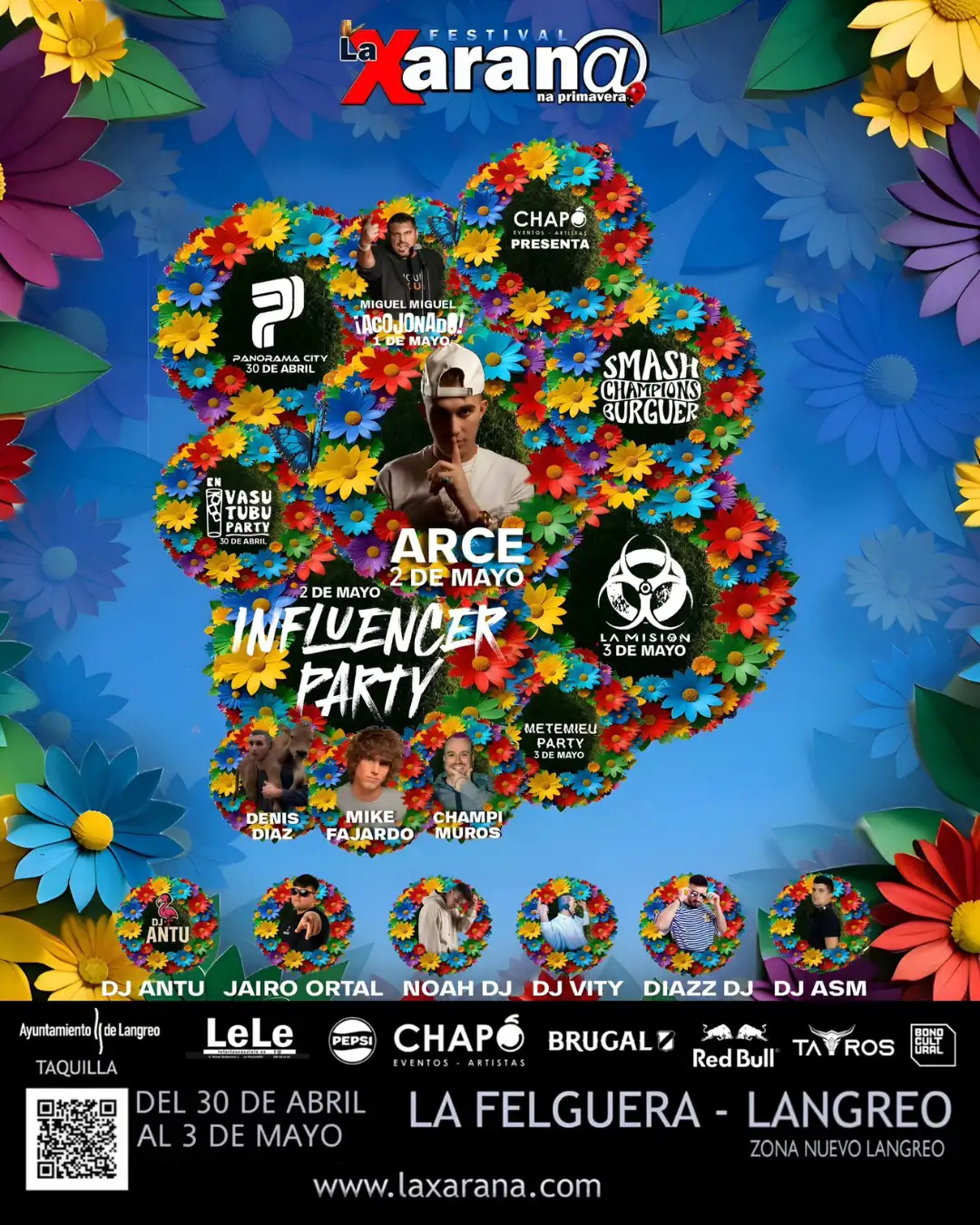 La Xarana na Primavera 2025: música, fiesta y tradición en La Felguera del 30 de abril al 3 de mayo